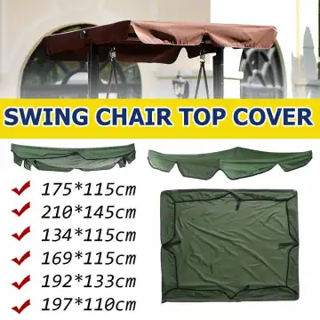 Anti-UV Waterproof Swing Chair Top Cover Canopy Replacement for Garden Courtyard Outdoor Hammock Canopy Swing Chair Awning