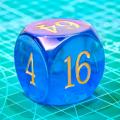 Big Translucent Backgammon Doubling Cube Dice 30MM, Large Backgammon Doubling Number Dice 1 3/16" Assorted Transparent Colors