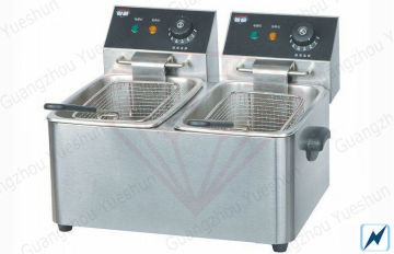 Stainless Steel Electric Deep Fryers , Dual Basket Deep Fryers