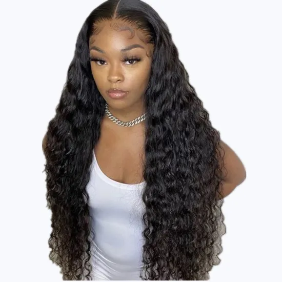 Cheap Wholesale Hd Vendors Frontal Perruque Highlight Lace Front Full 40 Inch Water Wave 100% Human Hair Full Lace Wig