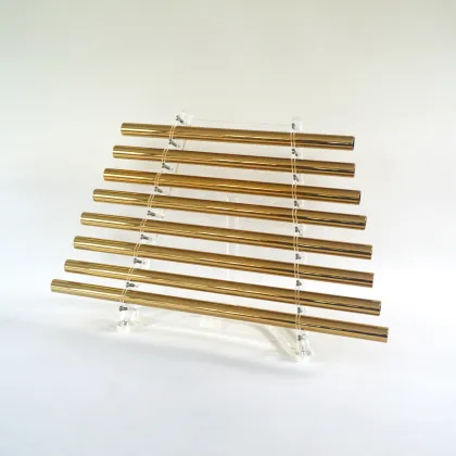 HF Titanium Gold Crystal Singing Harp 8 Tubes Quartz Sound Harp