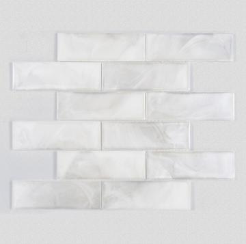 Piastrelle per mosaico in vetro bianco stile soggiorno