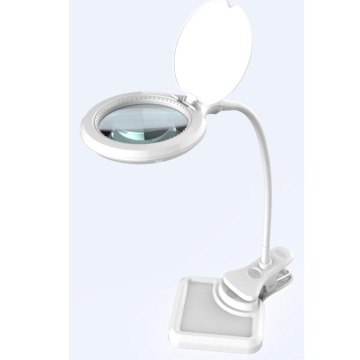 Lampada a LED dermatologa in vetro di vetro con morsetto e ingrandimento
