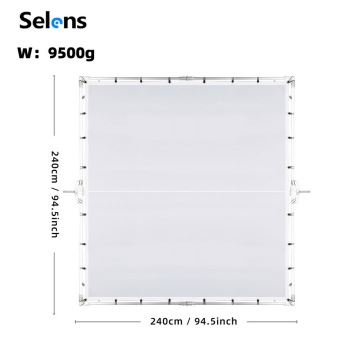 Portable Aluminum Translucent Scrim Diffusion Butterfly Frame - 240x240cm Light Modifier Collapsible Diffuser