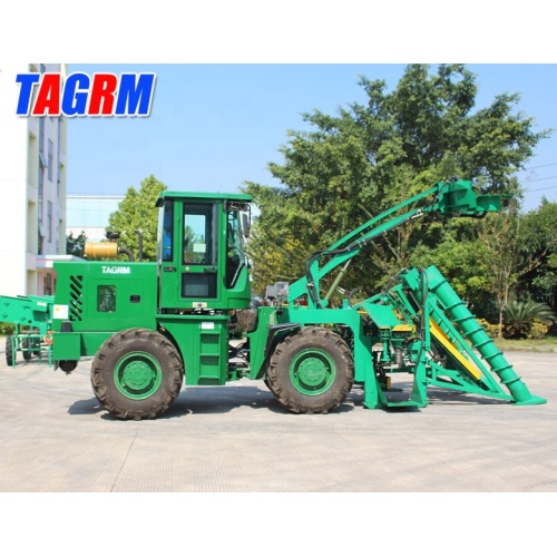 Whole stalk sugar cane harvester