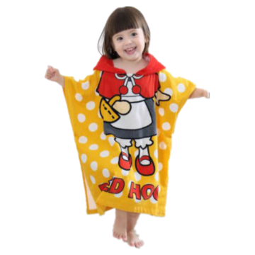 Kids cotton terry towel poncho