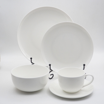 Keramik -Porzellan -Abendessen -Geschirr -Set weiße Teller Sets