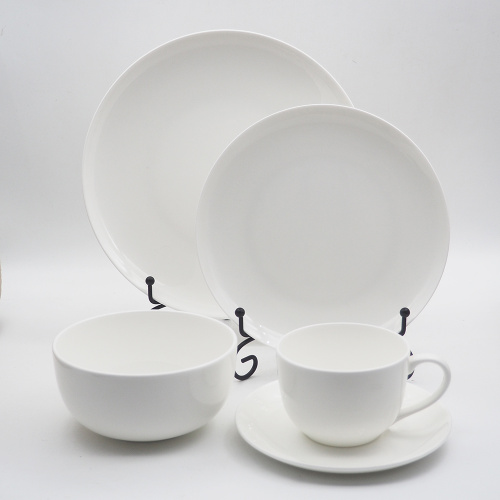 Ensemble de vaisselle en porcelaine en porcelaine en céramique ensembles d&#39;assiettes blanches