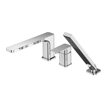 3-hole rim-mounted bath mixer