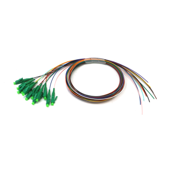LC/APC Modo único 9/125 Pigtail de fibra óptica de 12 núcleos
