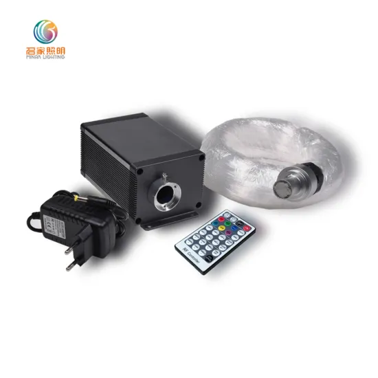 14W RGBW Color-Changing LED Fiber Optic Light Engine with Twinkle Effect and 28-Key Remote Controller