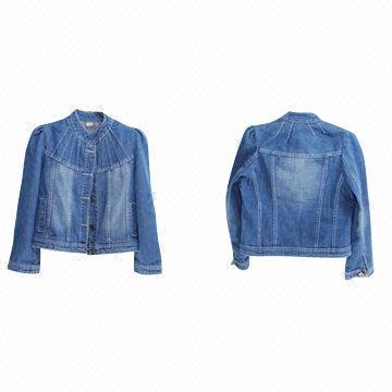 Women's Casual Jackets, Denim Fabric with Front Button, OEM and ODM Orders are Welcome