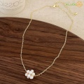Pearl Flower 18k Vintage Simple Necklace for Women