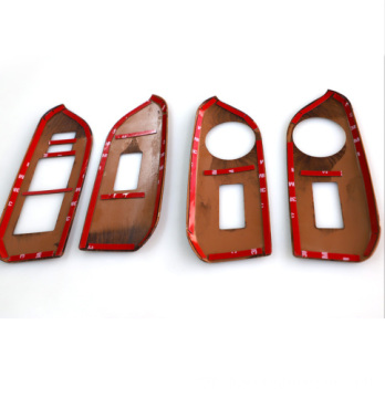 Peach Wood Car Interior Accessories: Gear Panel Window Lifter Switch Kit & Dashboard Cover