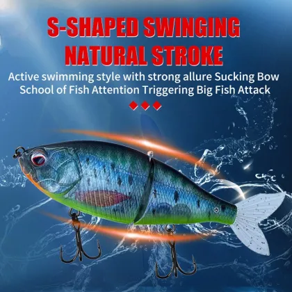 57g 145mm Glide Bait Jointed Swim Bait for Sea Bass Lures Trolling