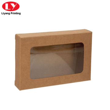 Cheap Kraft Paper Box with Clear PVC Window
