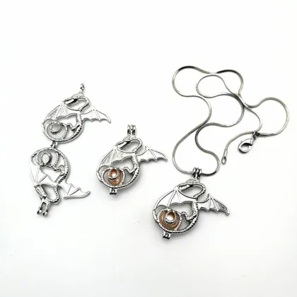 Dragon Pearl Pendant Necklace Jewelry