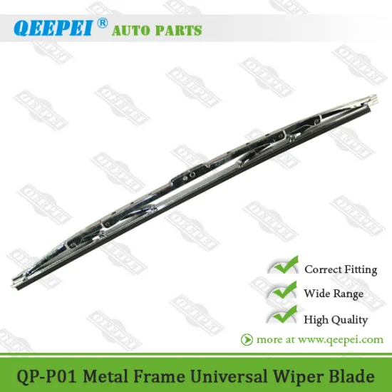 QP-P01:Metal Frame Universal Chrome Double Windshield Wiper