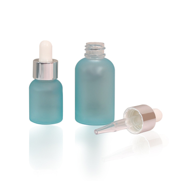 Frosted Blue PET Plastic Dropper Bottles for Hair Oil & Serums (25ml, 30ml, 50ml)