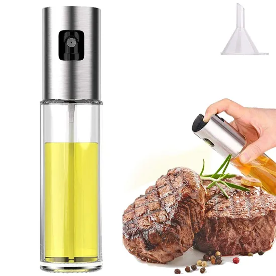 Professional Kitchen Stainless Steel BBQ Utensils: Including Oil Mist Sprayer Bottle, Spritzer, and Olive Oil Sprayer Mister