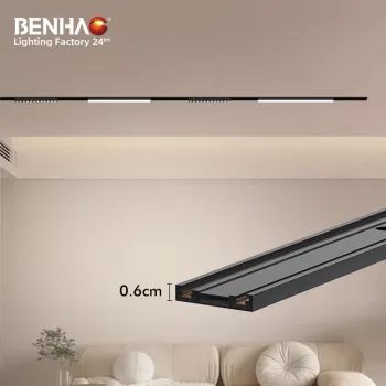 6mm Ultra Thin Magnetic Track Light 48V 7W/18W Anti-Glare Aluminum LED