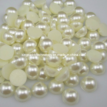 Fashion Imitation Pearl Strands Beads 6mm Cream Color