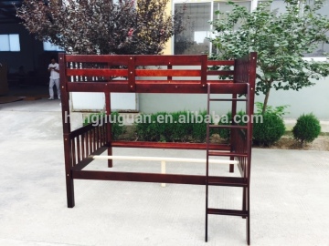 strong modern double wooden bunk bed