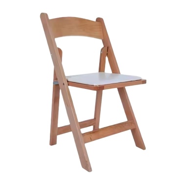 Natural Wood Wooden Folding Chairs for Wedding and Event Banquets