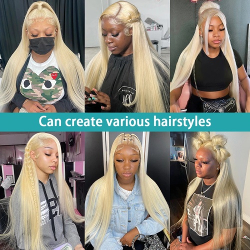 613 Honey Blonde 13x6 HD Transparent Lace Front Human Hair Wigs For Women 30 40 Inch Straight 13x4 Lace Frontal 5x5 Closure Wig