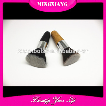 Wooden handle makeup brush / flat top kabuki brush
