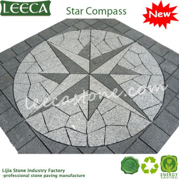 Bintang Granite Grey Compass Square Landscaping Paving Stone