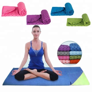 Serviette de tapis de yoga de serviette de sport en microfibre non glissement