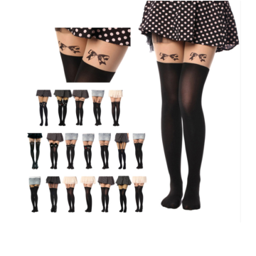 Sexy Style Fashion Women's Grey and Black Mixed Color Pantyhose