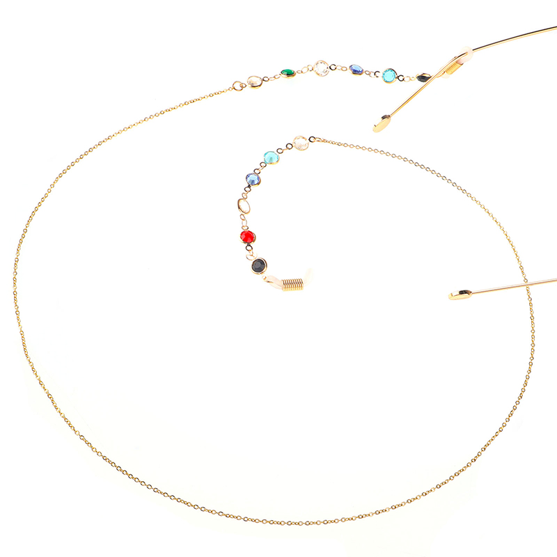 1PC 2020 Fashion Chic Womens Gold Silver Sunglasses Chains Reading Beaded Glasses Chain Eyewear Cord Lanyard Necklace