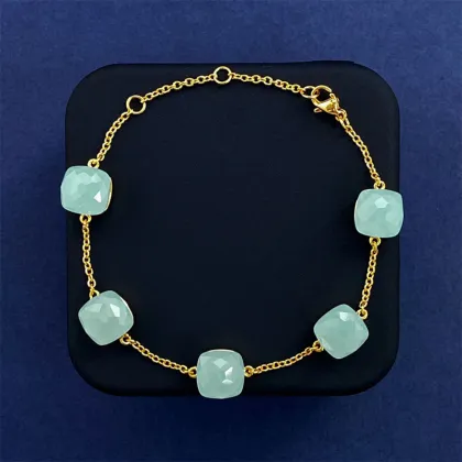 New Style Small Fresh Square Crystal Gem Bracelet