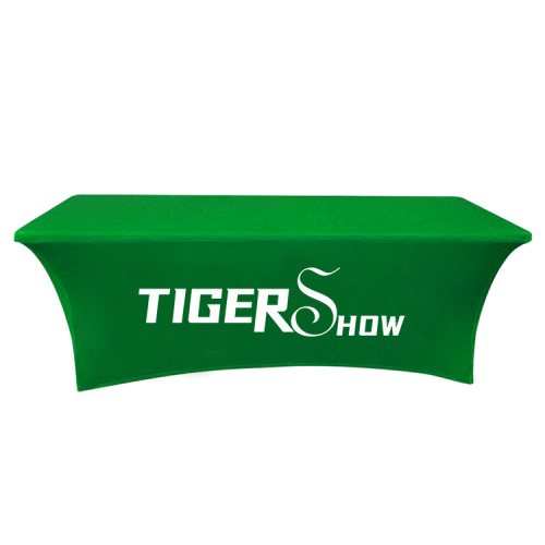 8 FT Fitted Spandex Stretch Tension Fabric Table Cover For Exhibition