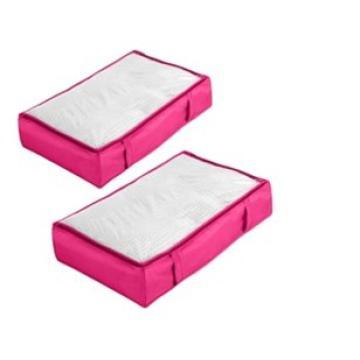 Bright Pink Underbed Bags 2-Pack