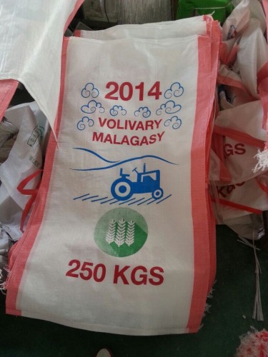 White big pp woven sacks for rice exporting to Africa