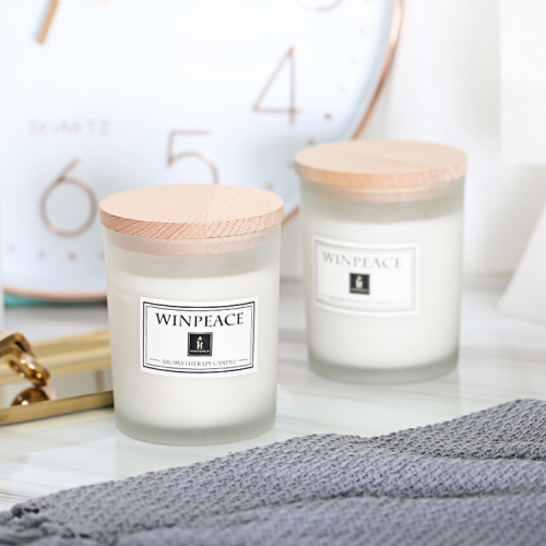 White Matte Premium Glass Natural Soy Wax Candles