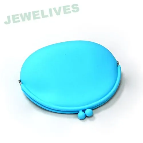 Silicone Big Frog Cosmetic Bag &amp; Case In Candy Blue 