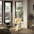 Eco Friendly Luxury Cat Tree Wooden Indoor Scratching Tower Multi Level Climbing House Natural Fiber Surface Comfortable Carton