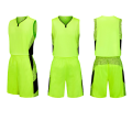 Basketbaluniform van polyester met V-hals en pocket jersey