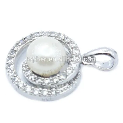 MOP mother of pearl sterling silver fresh water pearl pendant pearl jewelry