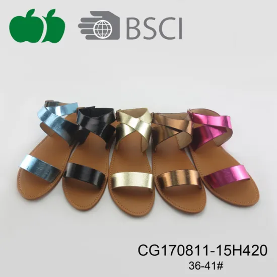 Popular Beautiful Flat Ladies Outdoor Sandals