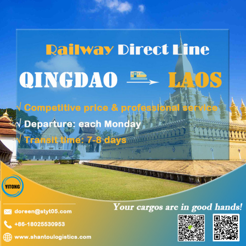 Serviço Ferroviário de Qingdao para Laos