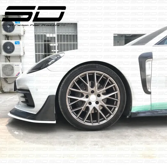 Por-sche Panamera 971 Dry Carbon Fiber Front Lip Body Kit - Automotive Parts