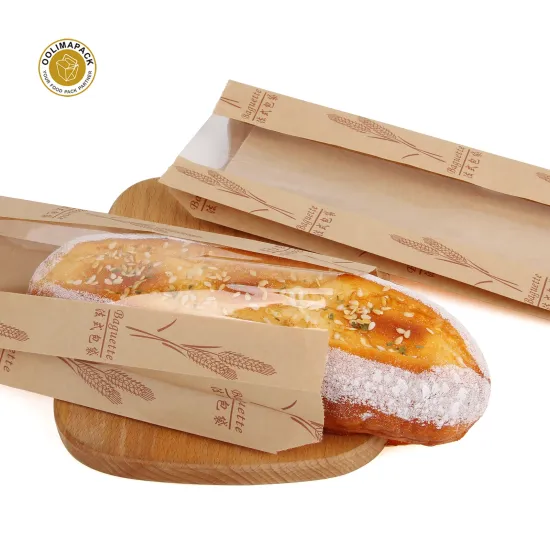 Wholesale Food Grade Paper Bags with Windows: Perfect for French Bakery Bread Packaging