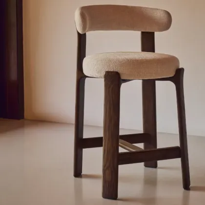 Solid Wood Bar Stool for Home Dining Room