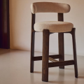 Tabouret de bar en bois massif pour salle à manger à la maison