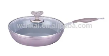 Aluminum nonstick wok with glass lid/stainless steel handle